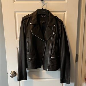 Banana Republic Black Leather Biker Jacket